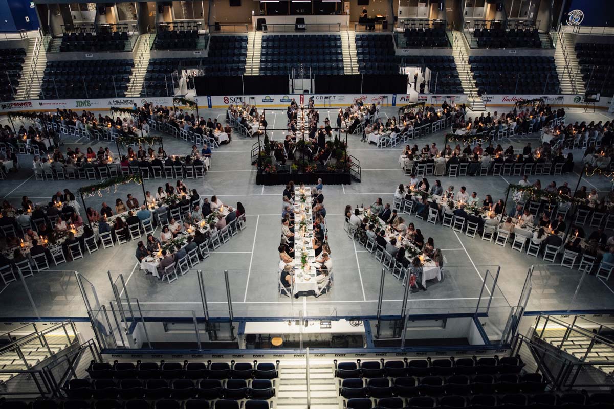 Community food event highlighting premium pork and local partnerships at Southeast Event Center