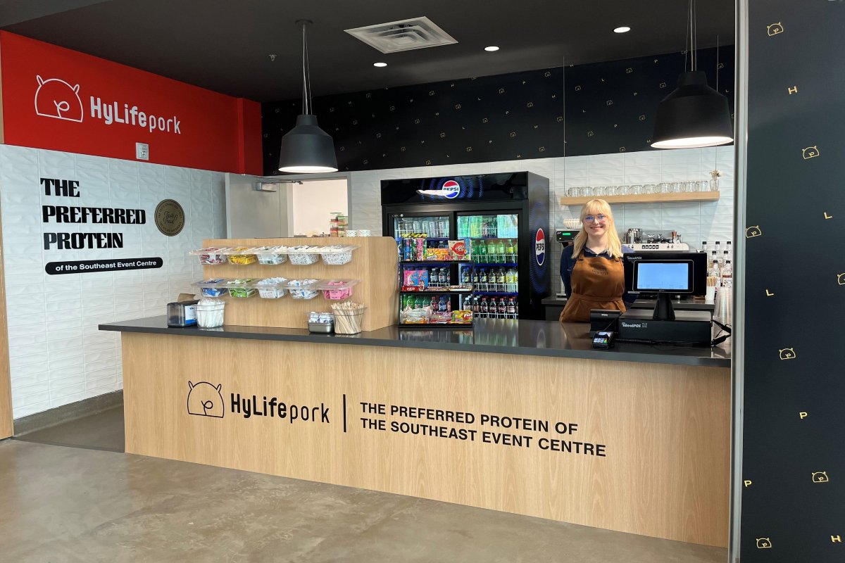 HyLife concessions serving premium pork at the Southeast Event Centre during events