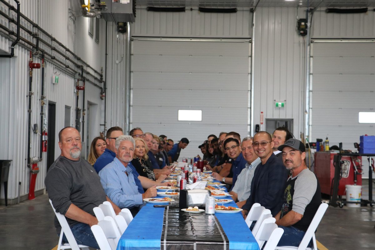 HyLife fleet team celebrating a major milestone in company growth