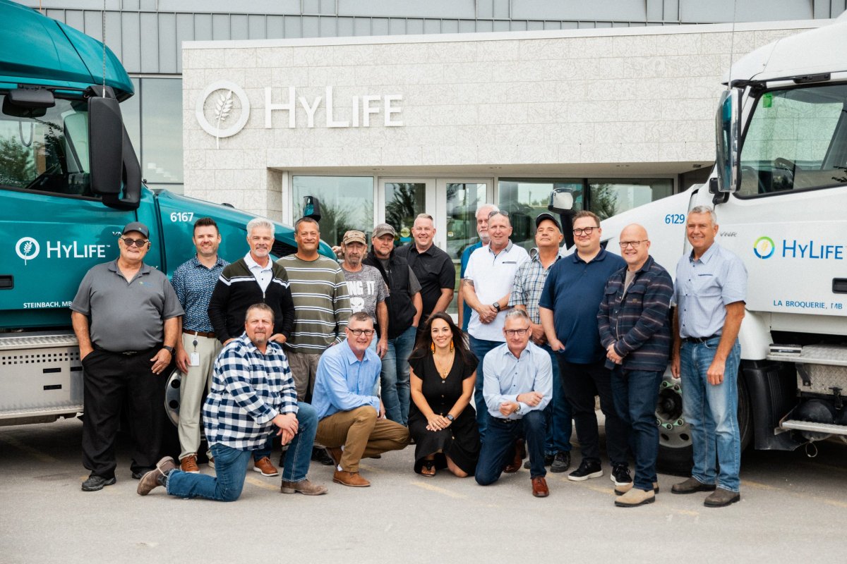 HyLife driver and team members being recognized for excellence in transportation